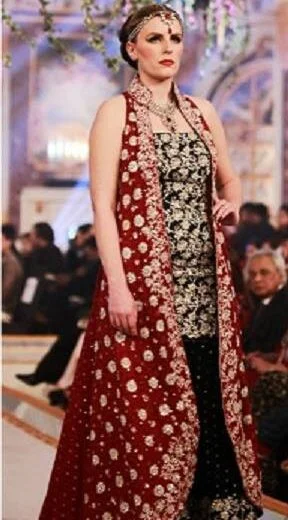 Zainab Chottani Red Mesuri Dress Replica