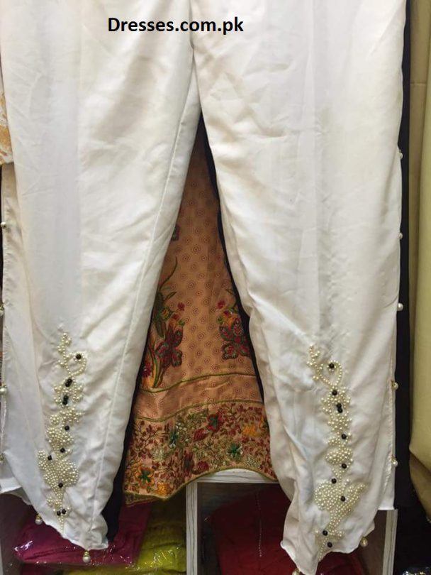 latest tulip pants with embroidery