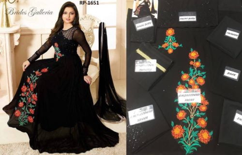 embroidered gowns indian