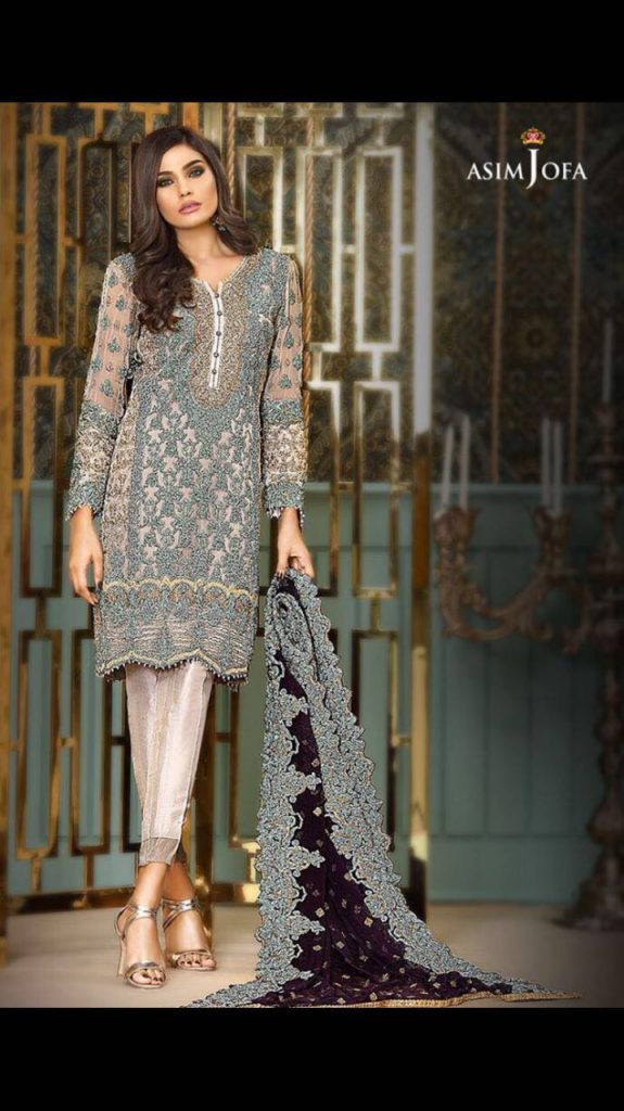 embroidered chiffon asim jofa party wear with prices