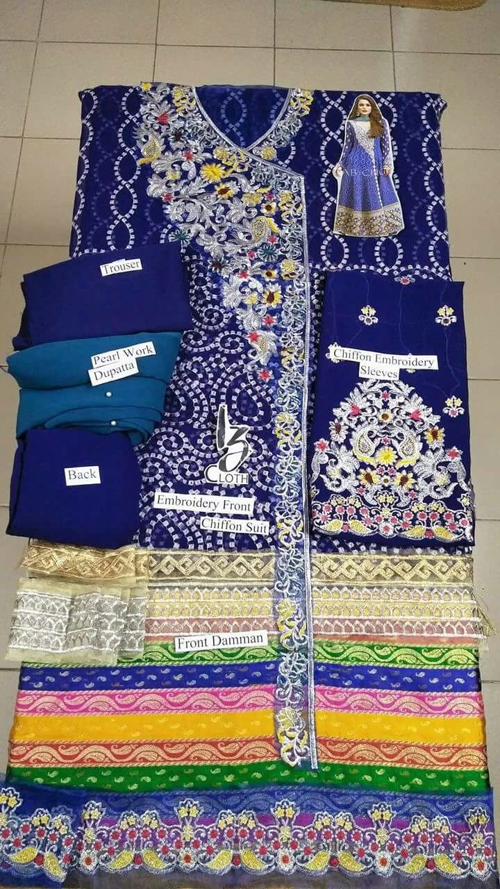 Zainab Chottani Embroidery Chiffon