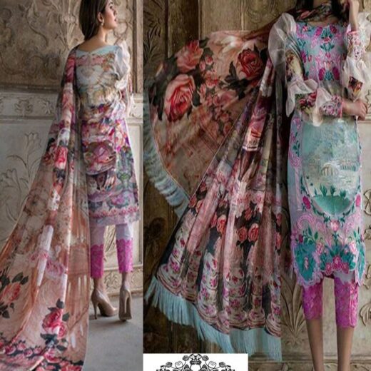 Asifa and Nabeel Swiss Lawn Collection 2018