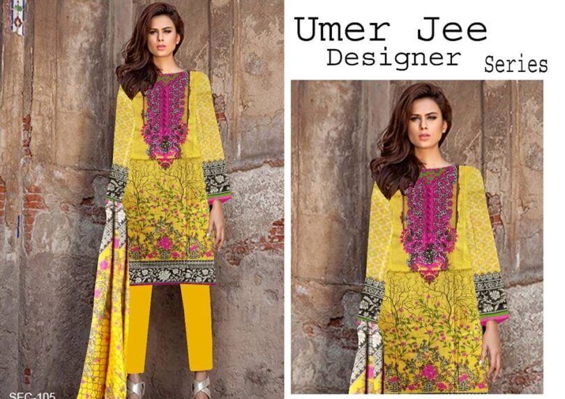 Umer Jee Lawn Collection 2018