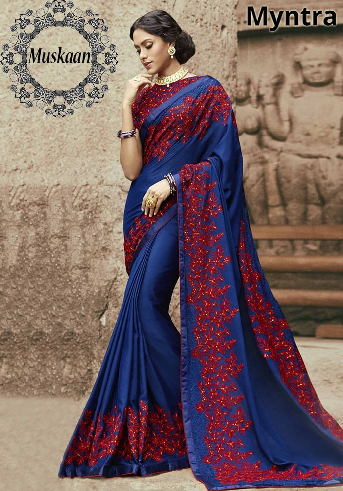 Myntra Chiffon Saree 2018 Pakistani Dresses Marketplace
