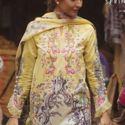 Firdous pinted lawn Collection 2018