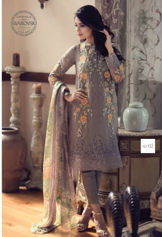 Maria B Chiffon Suit Collection 2018