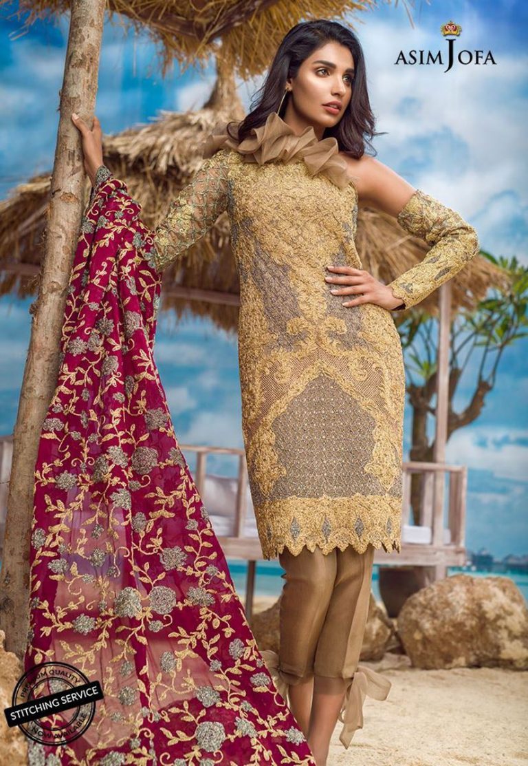 embroidered chiffon asim jofa party wear with prices