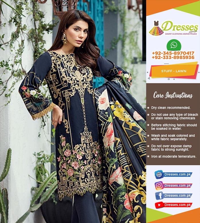 Baroque Jazmin Lawn Collection 2018 | Pakistani Dresses Marketplace