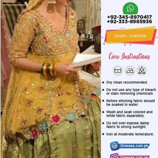 Kashees Bridal Mehndi Dresses Online | Pakistani Dresses Marketplace