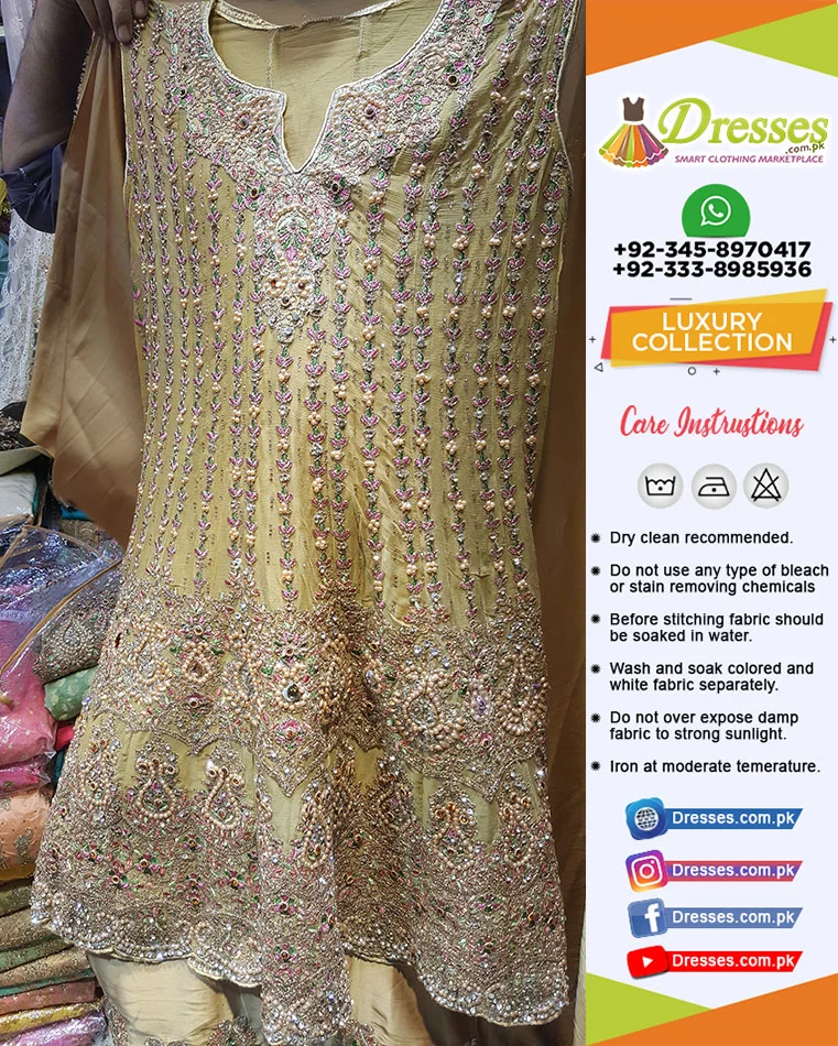 Pakistani Wedding Dresses With Stone and Kundan Work