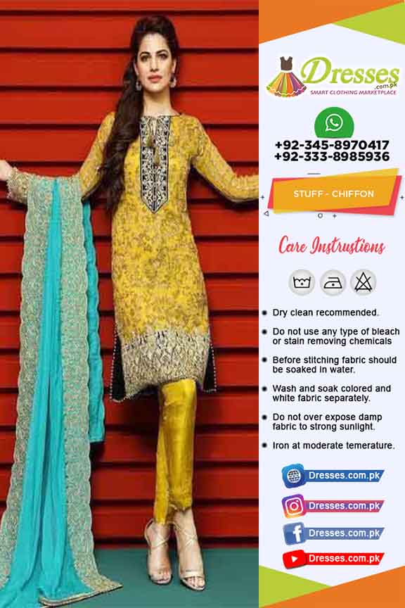  Asim  Jofa  Chiffon Bridal  Collection Pakistani Dresses  
