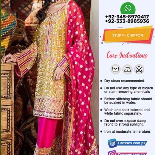 Pakistani Mehndi Dresses 2019