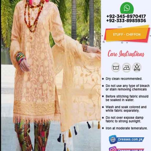 Pakistani eid chiffon dresses 2019