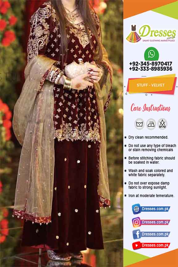 Pakistani Wedding Velvet Clothes 2021 Pakistani Dresses 