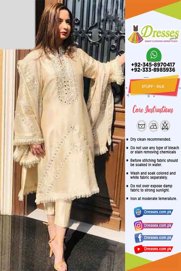 pakistani silk dress design