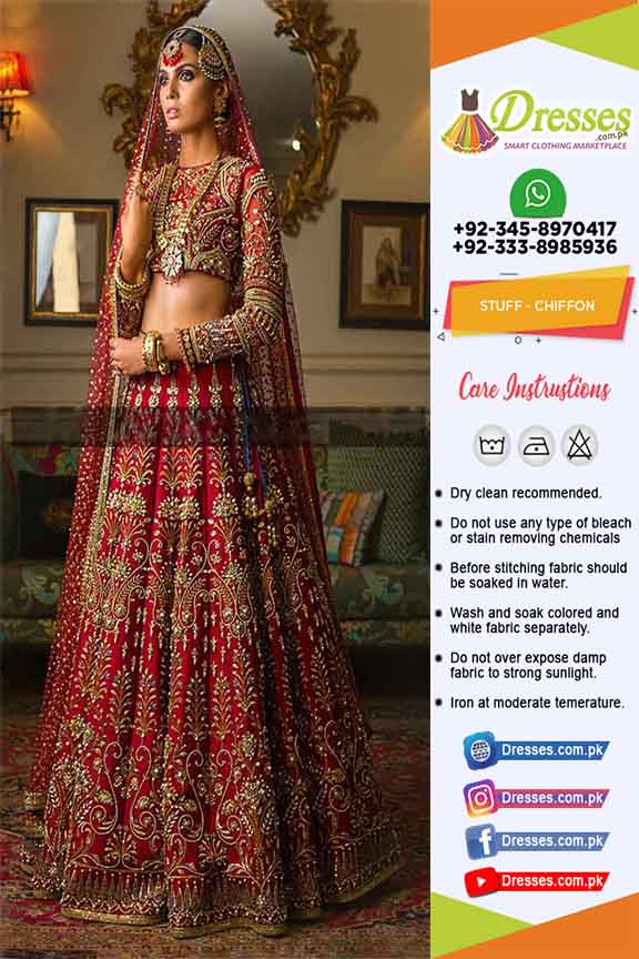 Pakistani Red Bridal Lehenga Choli Online 2021 #BS209 | Red bridal dress, Bridal  lehenga red, Bridal dresses