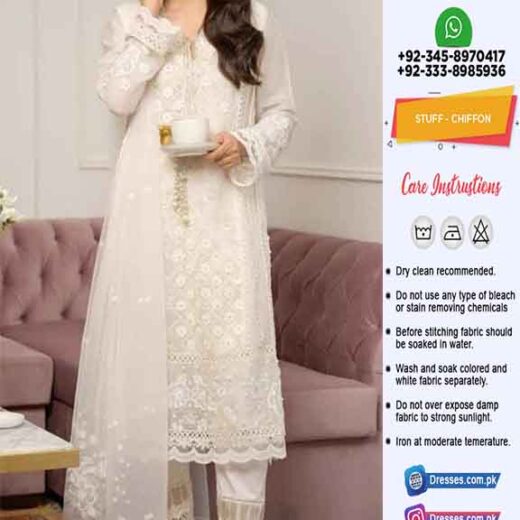 Pakistani Eid Chiffon Dresses 2021