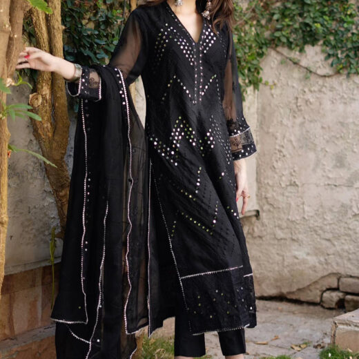 open lace back dress Gul Ahmed Eid Festive`23 FE#32011 A  Tradition Stores